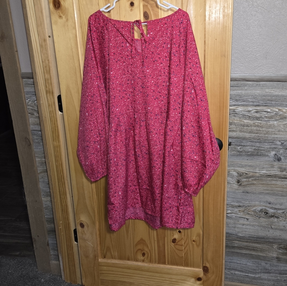 NWT Daisy Street Plus Smock Mini Dress Hot Pink Size US Size 5Xl